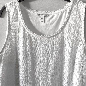 White Lace Sleeveless Top